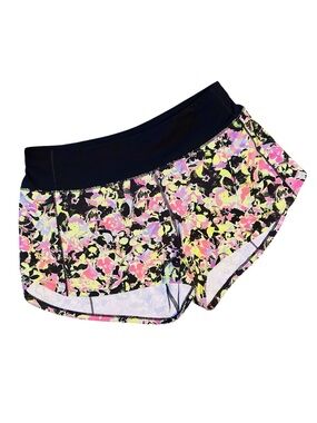 lululemon athletica Floral Print Running Shorts - Pink & Yellow
